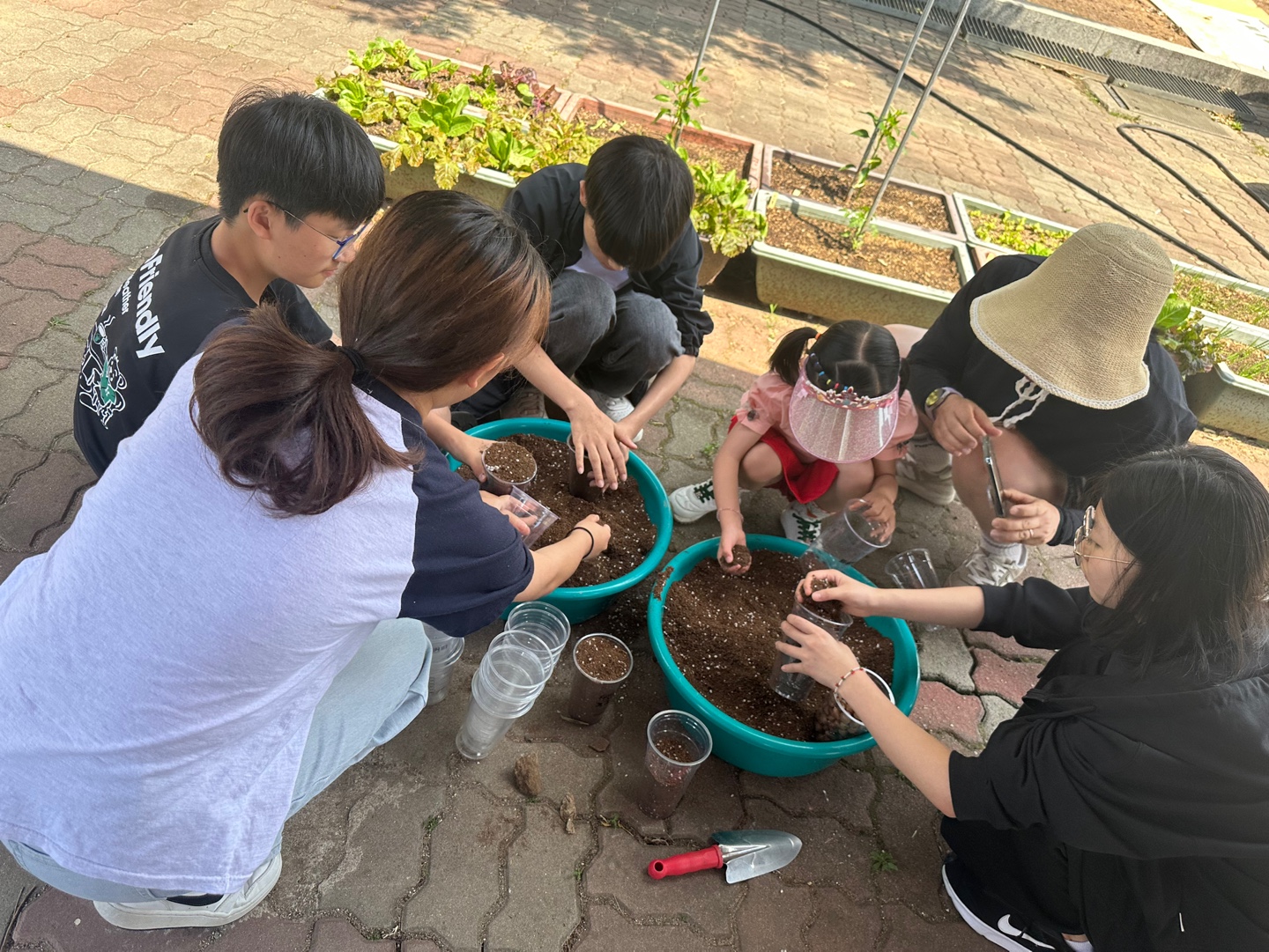 중학교 연합자원봉사단(장산중, 경산중)
